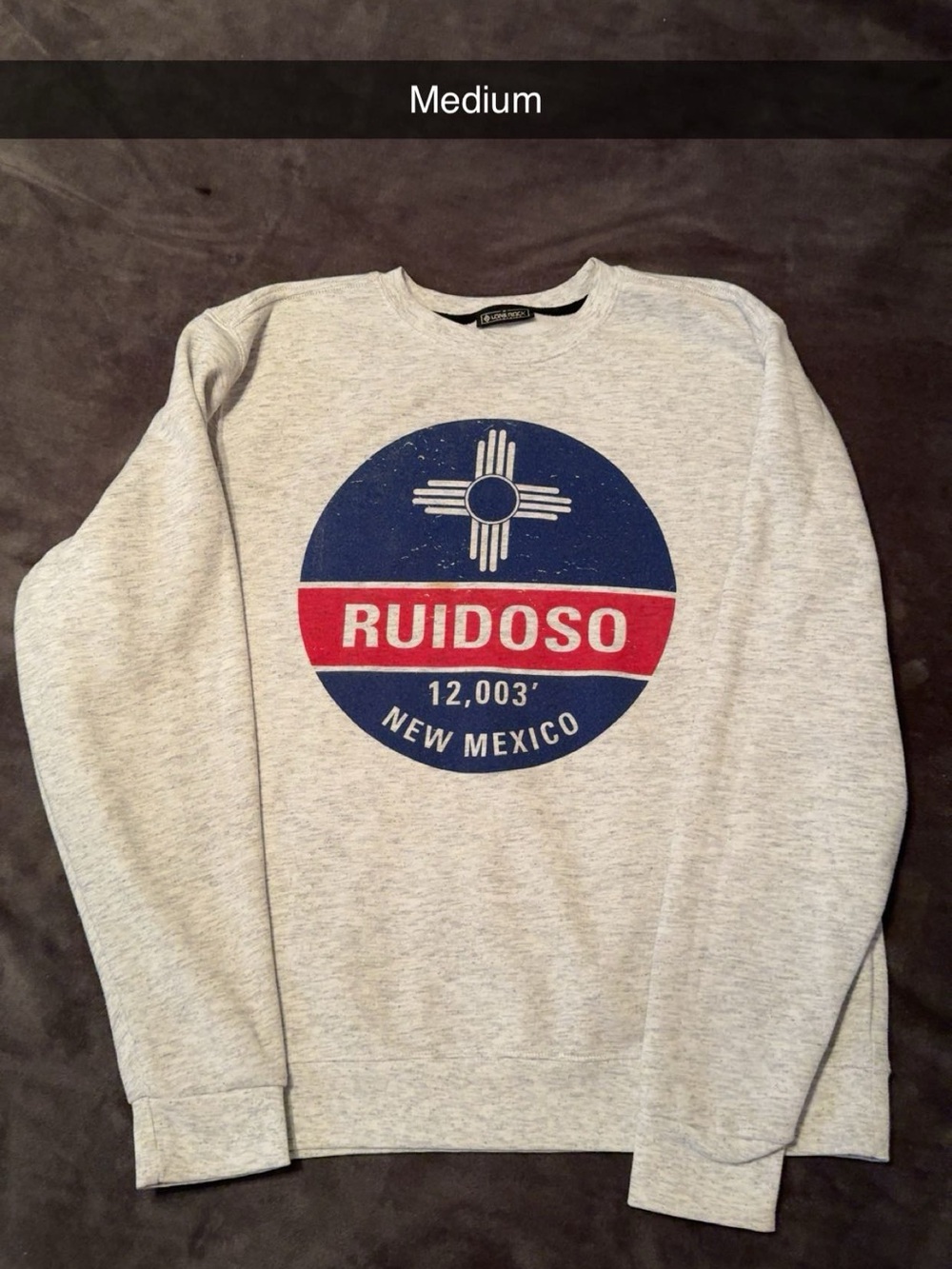 Graphic Crewneck Sweater - Light Gray